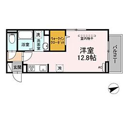 アリエッタ ワンルームの間取図画像