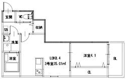 間取図画像 1LDK