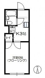 ホワイトコーポ 1Kの間取図画像