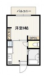 サカズキ 1Kの間取図画像