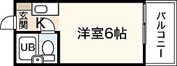 サンライズ五観橋2 ワンルームの間取図画像