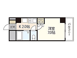 エトノ空港通り 1Kの間取図画像