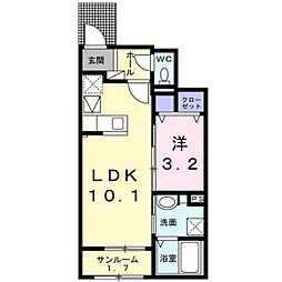 ロータス 1LDKの間取図画像
