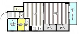 ビレッジ岩崎 1DKの間取図画像