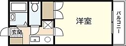 レジデンス新木 1Kの間取図画像