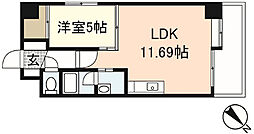 原南ビル 1LDKの間取図画像