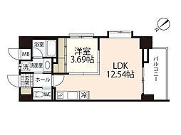 GRANDSTAGE24 1LDKの間取図画像