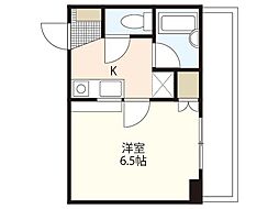 スカイNフルタ 1Kの間取図画像
