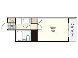 Ponte吉島 1Kの間取図画像