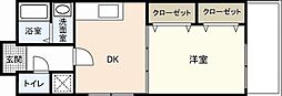 CUBICLE・F 1DKの間取図画像