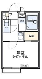 きのした荘 1Kの間取図画像