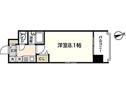 双葉ヒルズ堺町 1Kの間取図画像