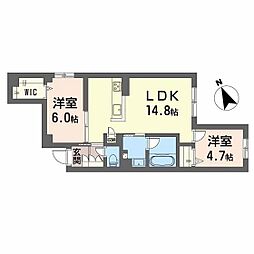 Casa Regio 2LDKの間取図画像