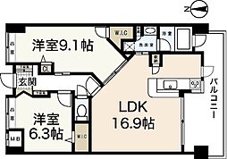 ELUNA 2LDKの間取図画像