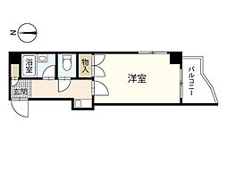 パークリッジM・N 1Kの間取図画像
