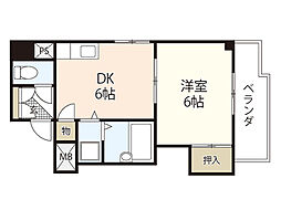 LANDMARK横川 1DKの間取図画像