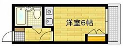 クレセントコマチ ワンルームの間取図画像