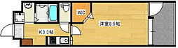 グランリエール 1Kの間取図画像