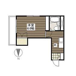 大光ビル 1Kの間取図画像