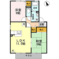 フォルテ・FA 2LDKの間取図画像