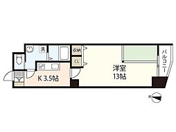 グランドルチェ国泰寺 1Kの間取図画像