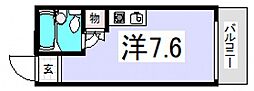 セルシオ2 ワンルームの間取図画像