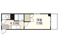 CLSビル 1Kの間取図画像