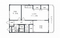 COMFORT22 2LDKの間取図画像