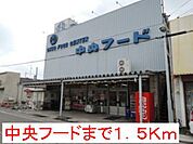 スーパー「中央フード川下店まで198ｍ」