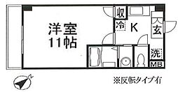 ネイサンスK 1Kの間取図画像