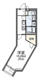 レオネクスト太田川 1Kの間取図画像
