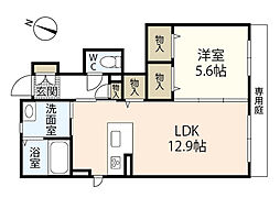 ShaMaisonYuki 1LDKの間取図画像