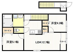 コラソン南栄 2SLDKの間取図画像