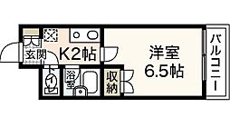 エクセレント楠木 1Kの間取図画像