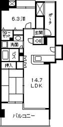 サンシティ宝町 2LDKの間取図画像