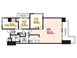 ファミール祇園長束 3LDKの間取図画像