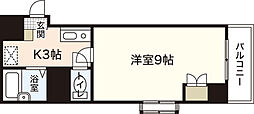 第18やたがいビル 1Kの間取図画像