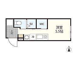 COLLINA地御前 2nd ワンルームの間取図画像