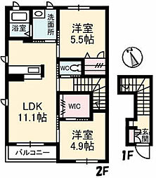 メゾン・クレール 2LDKの間取図画像