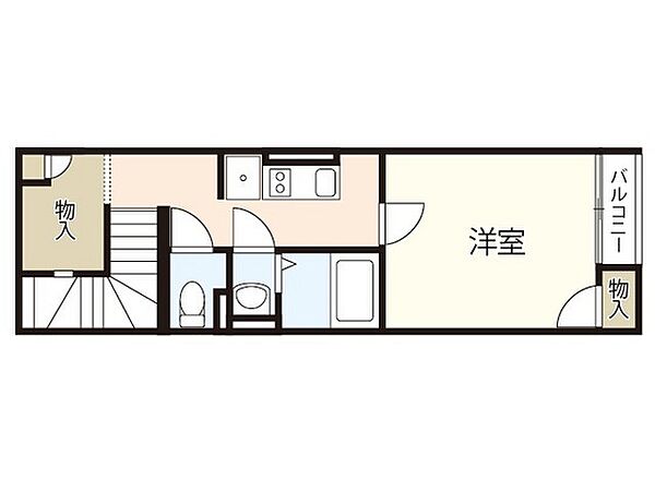 広島県広島市西区草津本町(賃貸アパート1K・2階・27.06㎡)の写真 その2