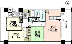 広島県廿日市市阿品3丁目（賃貸マンション3LDK・11階・76.68㎡） その1