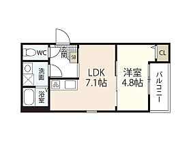 広島県広島市西区草津南1丁目（賃貸アパート1LDK・3階・30.00㎡） その2