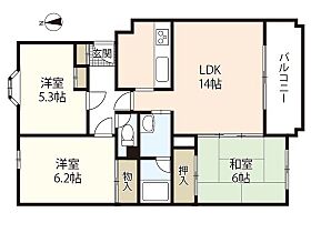 メゾンマルシン  ｜ 広島県広島市西区井口2丁目（賃貸マンション3LDK・2階・71.90㎡） その2