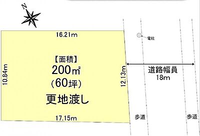 区画図:建築面積が広く、200%の容積率で、大型建築にも対応可能。 区画図:建築面積が広く、200%の容積率で、大型建築にも対応可能。