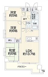 センチュリーめじろ台 3LDKの間取図画像