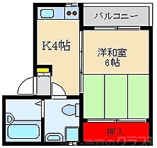 ピンクフラミンゴ  ｜ 大阪府門真市朝日町19-14（賃貸アパート1K・2階・25.03㎡） その2