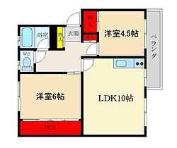 法城寺マンション  ｜ 大阪府寝屋川市高宮2丁目（賃貸マンション2LDK・2階・48.00㎡） その2