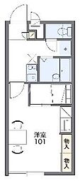 レオパレス新家 1Kの間取図画像