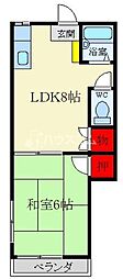 メーベルハイツ 1LDKの間取図画像