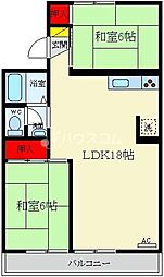 ラ.エスタシオン 2LDKの間取図画像